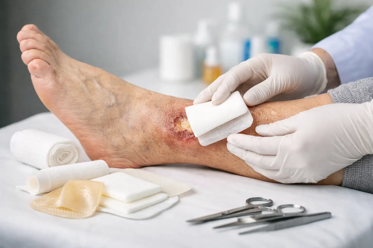 Guia de escolha de curativos para úlcera venosa